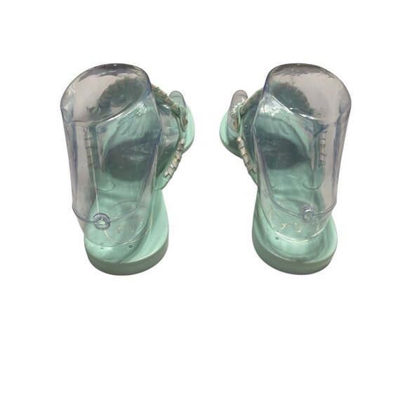 Jack Rogers Collins Jelly Sandals Women Size 7 Mint Green Thong Flip Flops - Picture 4 of 6